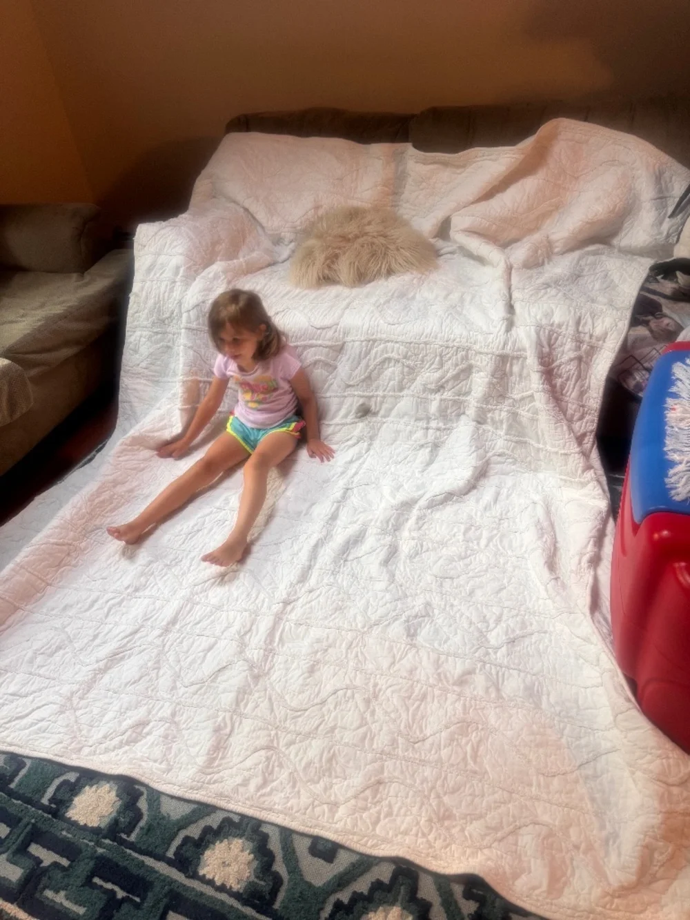 Huge KING size white matelasse waverly quilt bed resembles sets like Brandream e